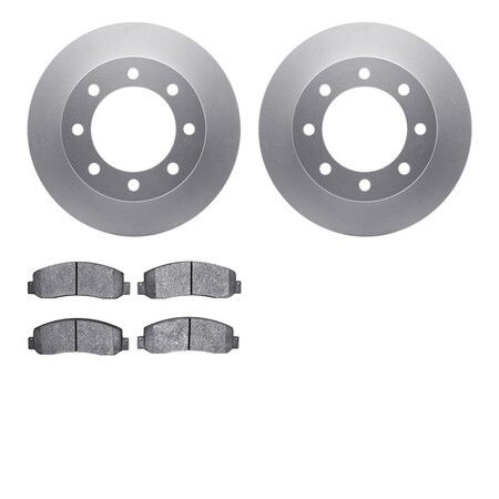 4402-54051, Geospec Rotors W/Ultimate Duty  Brake Pads, High Resistance To Brake Fade, Silver